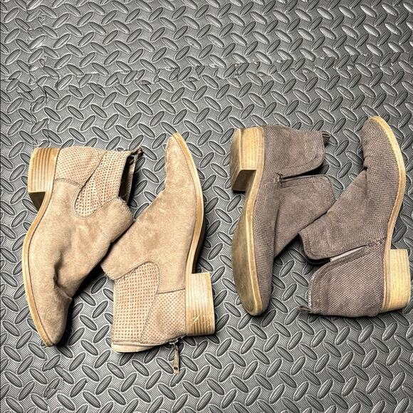 Stylish Women's Tan and Brown Ankle Boots Size 9.5 - Picture 1 of 9